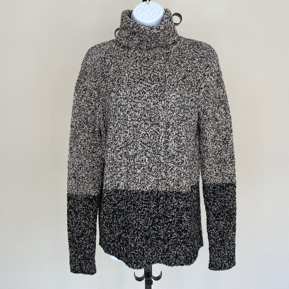 Vince Colorblock Pattern Turtleneck Sweater - Picture 2 of 5